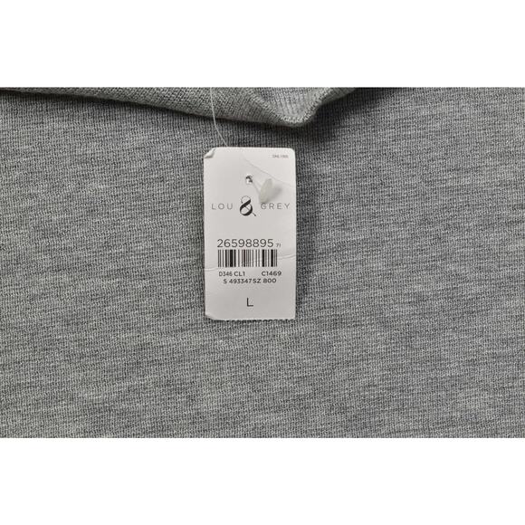 NEW Lou & Grey Gray Mock Neck Sweater Regular Size L Long Sleeve - Picture 6 of 8
